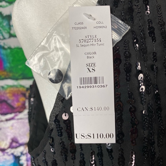 NWT~White House Black Market Sequined Top - Picture 7 of 7